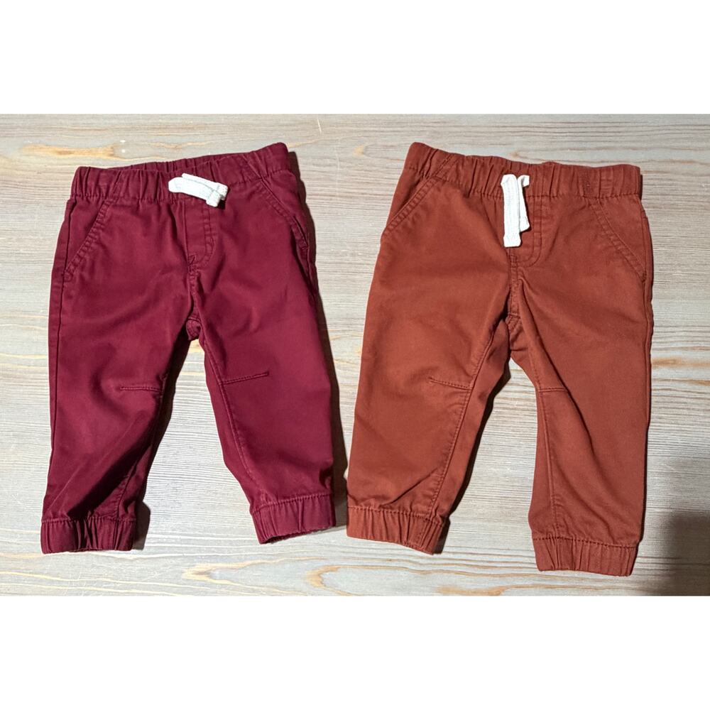 Cat & Jack 2pk Baby Boys Pull-On Jogger Pants (Size 12M)